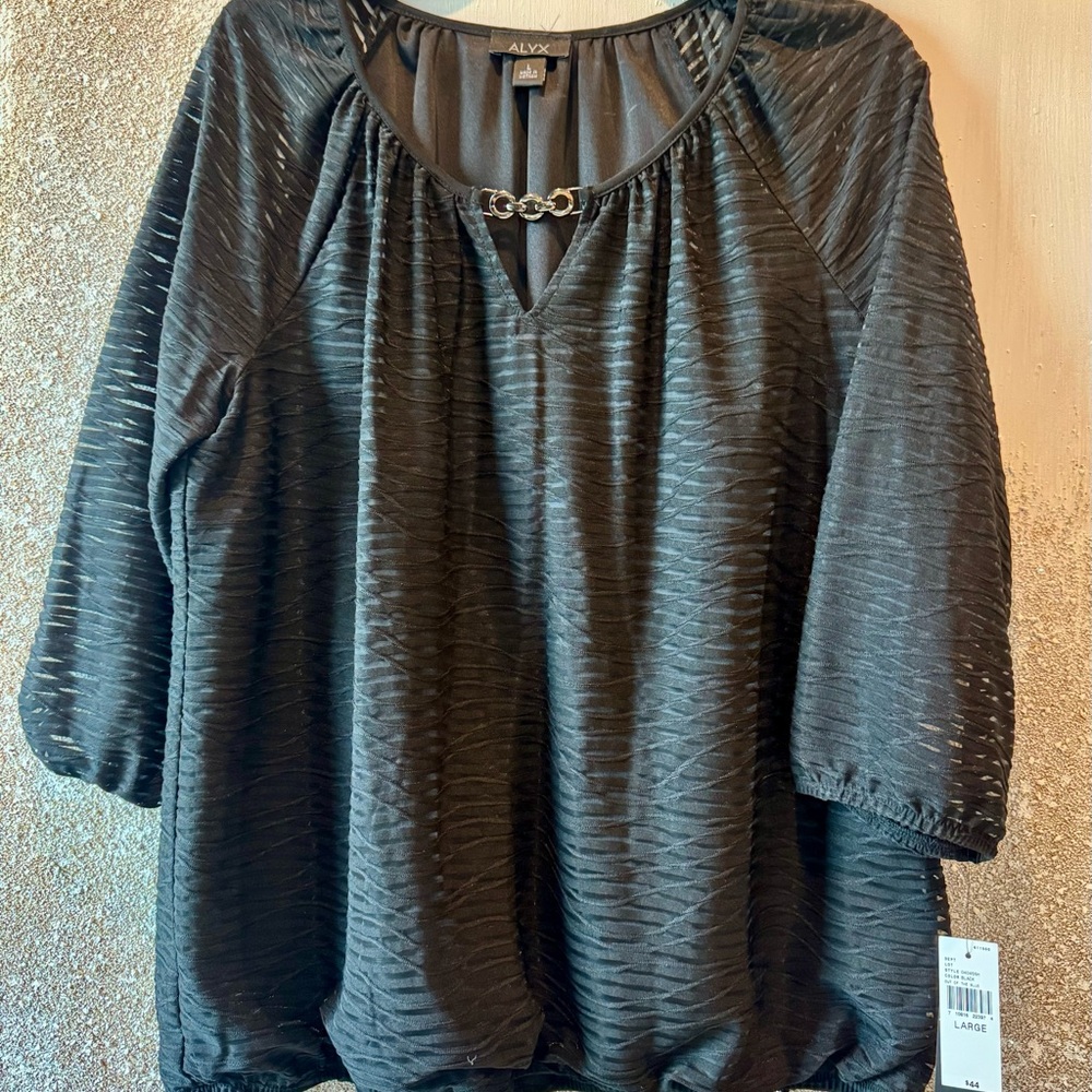 Alyx Black Puff Sleeve Blousen Style Blouse